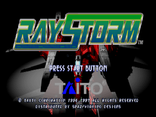 Raystorm title screen for Playstation